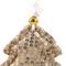 Sequin Stars and Trees Plush Christmas Ornaments - 4" - Gold - Set of 4